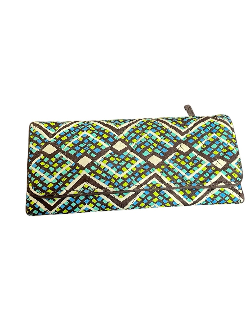 Vera Bradley Rain Forest RFID Trifold Clutch Wallet Magnetic Closure